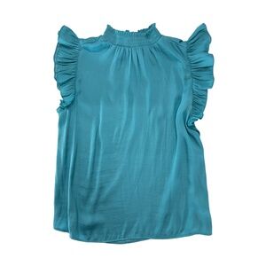 MAISON D'AMELIE PARIS - SLEEVELESS BLOUSE - TURQUOISE BLUE - XS